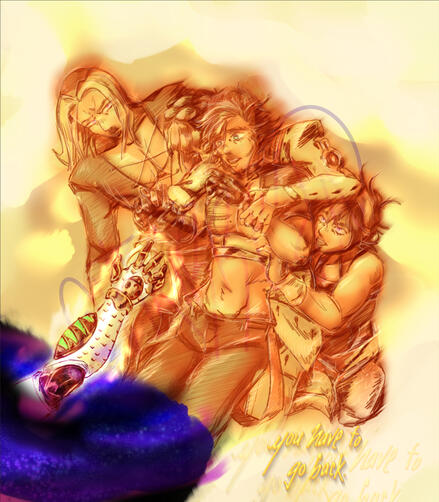 This was not a commissioned piece. It would be considered a rendered piece with a sketchy style.